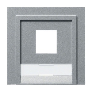 Espejo RJ45/Altif. simple, plata NOVO