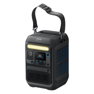 Estación de energía portátil Anker Solix - Capacidad 288Wh - Potencia salida 300W | Pico 600W - Salidas y formas de recarga múltiples - 3000 ciclos de vida - Control a través de la APP