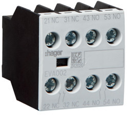 EVA002 - Contact Aux. Front connection 2na+2NF Hager EAN: 3250612232000