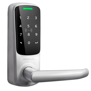 Fechadura inteligente Anviz Ultraloq - NFC, MF, PIN e App - 50 utilizadores | WiFi e Bluetooth - Autónoma 4 x pilhas AA - APP móvel U-tec | Cloud Ultraloq Air - Apta para Exterior IP65