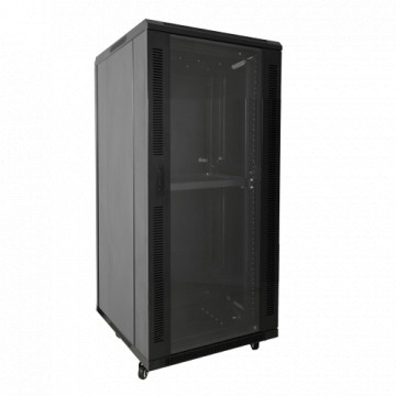 Floor Rack Cabinet - bis zu 18 U -Rack von 19 " - bis zu 800 kg Last - mit Belüftungs- und Kabelgarnieren - 2 Ventilat