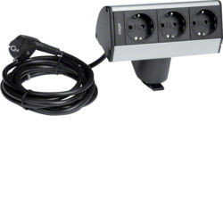 G7067LN - Sekretär Block, 3xschuko Hager EAN: 4012740887069