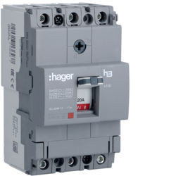HDA020L - Disjuntor x160 TM 3P-3D 20A 18kA HAGER EAN:3250613136437
