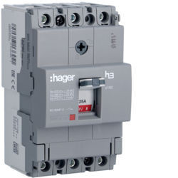 HDA025L - Disjuntor x160 TM 3P-3D 25A 18kA HAGER EAN:3250613136451
