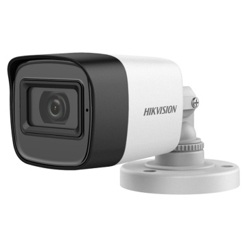 HIKVISION - BULLET CHAMBER 4EN1 GAMA CORE - Resolution 5 MEGAPIXEL - LENS 3.6 mm | Range IR 30 m - Audio on coaxial cable | Inlaid Microphone - IP67 Waterproof