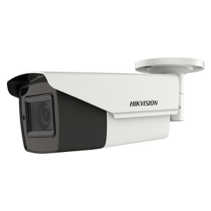 Hikvision - Cámara Bullet 4 en 1 Gama PRO - 8 megapíxeles (3480 x 2160) - Lente motorizada de 2,7~13,5 mm con enfoque automático - Alcance IR 80 m - Resistente al agua IP67 | Metal