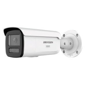 Hikvision câmara Bullet IP gama PRO - Resolução 4 Megapixel - Duas lentes numa 2.8/4 mm - Luz híbrida 60 m | Microfone duplo em matriz - Deteção de movimento 2.0 | AcuSense - Face Capture | MicroSD | PoE | IP67 | NEMA 4X