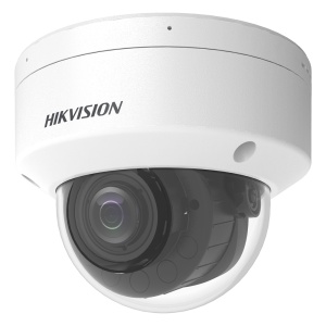 Hikvision câmara Dome IP gama PRO - Resolução 6 Megapixel (3200x1800) - Lente varifocal motorizada 2.8~12 mm - Áudio | Microfone incorporado | Alarmes | MicroSD - Luz híbrida 30 m | Luz dissuasora | MD 2.0 - AcuSense | Face Detection | PoE+