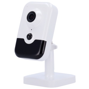 Hikvision - Cámara IP Cube de gama PRO - Resolución de 4 megapíxeles (2688x1520) - Lente de 2,8 mm | Micrófono | PoE | Wi-Fi - Alcance IR de 10 m | Detección de movimiento 2.0 - AcuSense | Detección facial | Sensor PIR