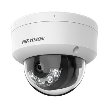 Hikvision - Dome IP camera Value - Resolution 8 Megapixel (3840x2160) - 2.8 mm lens | Integrated Microphone - Hybrid light range 30 m | POE | MicroSD - Movement Detection 2.0 | IP67, IK08