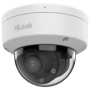 HiLook - Câmara Dome IP - Resolução 6 Megapixel (3200x1800) - Lente varifocal motorizada 2.8~12 mm | Microfone - Luz híbrida 30 m | PoE IEEE802.3af | MicroSD - Deteção de movimento 2.0 | IP67 | IK10