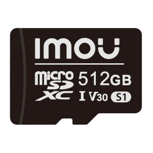 Imou Klasse 10 Micro SD-Speicherkarte 512 GB – kompatibel mit Überwachungskameras – Klasse 10/V30 – Verwendung in Innenräumen – Kunststoffmaterial – einfache Installation