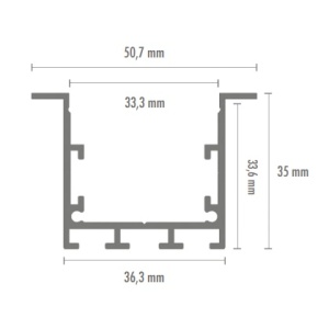 In005 -ral - Aluminum profile to enjoin 2mt ral
