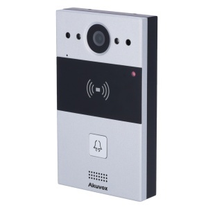 IP Video enquêtes - 2 MPX Chamber | Audio bidirectionnel - Ouverture avec carte dans / MF et NFC 2 Relais - PoE, standard SIP - Maintenance du cloud - Connexion du moniteur et plaques via le cloud