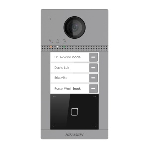 IP-WLAN-Video-Gegensprechanlage für 4 Wohnungen - Kamera 2 Mpx | Zwei-Wege-Audio - Öffnen mit MF-Karte 2 Relais - Mobile Anwendung mit oder ohne Monitor - Für den Außenbereich geeignet IP65 | IK08 – Unterputzmontage: PoE