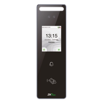 IP65 Access and Presence Control - Facial, MF and PIN card - 3,000 cards | 200,000 records - 2.4 "TFT Tactile Screen Interface, TCP/IP, WiFi, RS485 and Wiegand - Included. ZKBiocv 5 Ports and Zkbiotime8 2 Equipment - Compatible with Gotime Cloud