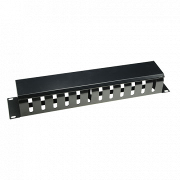Kabelorganisator – Maximale Größe 1U – Geeignet für 19-Zoll-Rack – Robust und widerstandsfähig – Schwarze Farbe – Metallverarbeitung