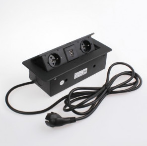 Kombi Box Z Socket de meubles USB Schuko - Câble en aluminium de 1,5 m
