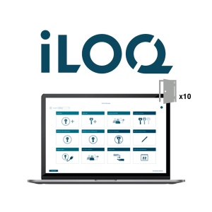 Licença de software para controlo de acesso - Módulo base | Pagamento anual - 10 portas | 36.000 chaves/TAGs - Utilizadores, horários e grupos de acesso - Compatível com as séries S5 e S50 - Acumulável com ILOQ-LICENSE-xDOOR