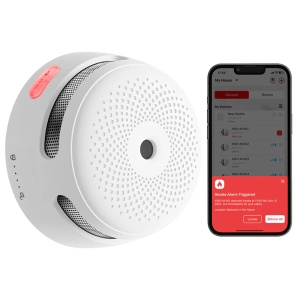 Mini detector de fumar autónomo X-Sentido - Comunicación Wifi 2.4GHz - Conexión a través de da Aplicación - Duración da batería 1 año (reemplazable) - Alarma sonido 85 dB a 3m - Certificado EN 14604