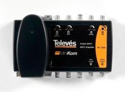 MINIKOM MATV 4E/1S "F" FM-BIII/DAB-UHF-UHF G.15-30-37-37db vs.114-117-117dbµV vs.