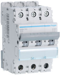 MMN313 - Magnetic Breaker 3p 12a 25ka 3m Hager Ean: 3250614440182