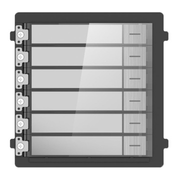 Módulo de extensión em acero inoxidable - Llamar de diferente monitores - Ojal de 6 botones - 6 etiqueta personalizado con LED - Adaptar a exterior IP65 - Asamblea modular