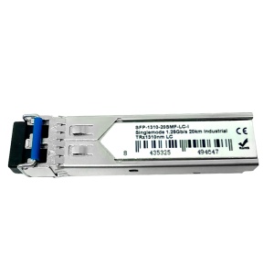 Módulo transceptor SFP industrial - TRx 1310 nm - Fibra monomodo - Conector LC dúplex UPC - Máximo 20 km - 1,25 Gb/s - 1000Base-LX