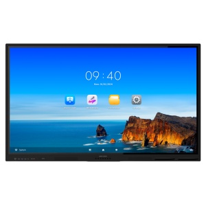 Monitor interativo 75" - Resolução 4K - Android 13 - Processador Quad-Core - 8 GB RAM e 64 GB ROM