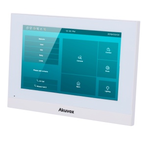 Monitor Linux para videoporteiro - Visor TFT de 7" - Áudio bidireccional Crystal Clear - TCP/IP, PoE, WiFi, SIP standard - Manutenção via cloud - Ligação de monitor e placas via Cloud
