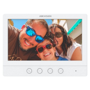 Monitor para videoporteiro - Visor TFT de 7" - Áudio bidireccional - 4 fios analógicos - Botoneira física - Montagem em superficie | Branco