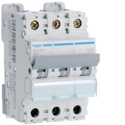 Nen350 - Breaker 3p 50a B 6/10ka 3M Hager EAN: 3250614619892