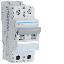 NFN210 - Disjuntor 2P 10A C 6/10kA 2M HAGER EAN:3250614628122