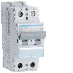 NGN225 - Interruttore automatico 2P 25A D 6/10kA 2M HAGER EAN:3250614628917