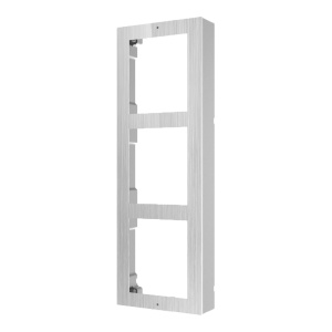 Oberflächenregistrierungsbox – Bis zu 3 Module – Speziell für Hikvision-Video-Gegensprechanlagen – Kompatibel mit Hikvision-Modulen – Gehäuse aus Luftfahrtaluminium – Panel aus Edelstahl