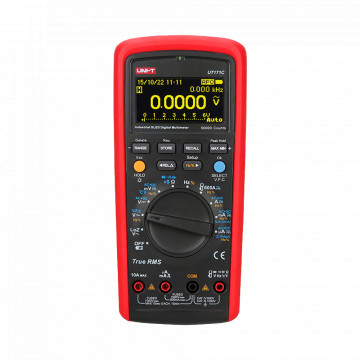 OLED-Digitalmultimeter – Verbindung zum PC zum Herunterladen von Daten – AC/DC-Messung: bei 1000 V und 10 A – Widerstands-, Kapazitäts- und Frequenzmessung – Temperaturmessung zwischen -40 °C~1000 °C – True RMS | Kontinuität des Summers | Diodentest