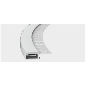 Perfil alum. FLEXÍVEL Enc. Gesso Branco 1 aba c/difusor 47x14x2000mm PORTALEGRE