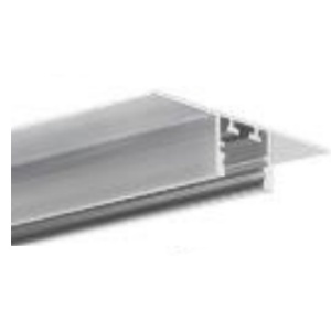 Perfil de encastrar c/ aba invertida 52x14x2000mm n/ anodizado
