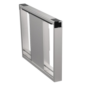 Portão escravo para torniquete de acesso bidirecional - Barreira motorizada | 12.000.000 ciclos - Horários, alarmes e modos de abertura - Sem portas | Personalizável com DS-KSD55-x - Fabricado em aço inoxidável SUS304 - Leitor DESFire e QR integrado