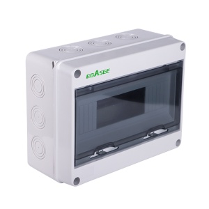 Quadro de distribuição - Número de módulos: 12 - À prova de humidade / Adequado para uso no exterior - Compatível com dispositivos de proteção elétrica - Para montagem em calha DIN - 255 x 198 x 108 mm