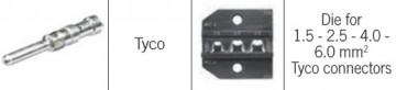 R62481730 - HU000660 - Matriz para terminais 1.5 / 2.5 / 4.0 / 6.0 mm2 Tyco HT ITALIA