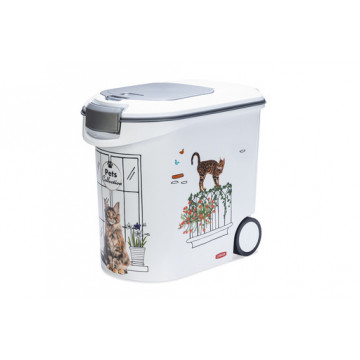 Récipient alimentaire de 12 kg avec roues chat