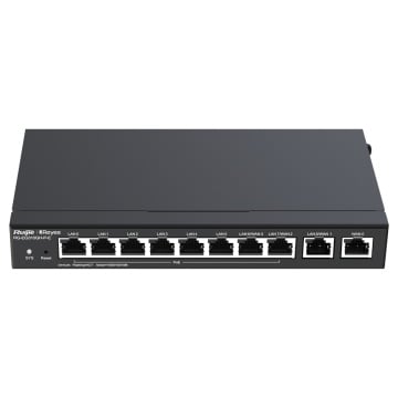 Reyee Router Poe Controller Cloud - 9 ports Lan GE + 1 Wan GE port - 8 ports Poe + 802.3AF / AT / up to 110W in total - Supports up to 4 WAN for Failover or Balancing - up to 1500 Mbps of Band Width - VPN IPSEC, L2TP, PPTP, OpenVPN
