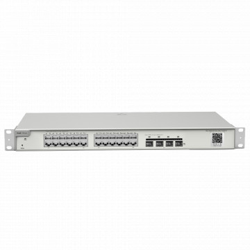 Reyee Switch Cloud Cover 3 - 24 ports RJ45 Gigabit - 4 ports SFP Gigabit - Lag statique / DHCP Snoop / IGMP Snoop / Port Mirror - VLAN / ISOLATION PORT / STP / RSTP / ACL / QOS / 802.1X - DHCP / RIP / SNMP ROUNS Server / ROTES