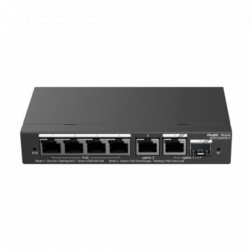 Reyee Switch Poe Cloud - 4 Ports Poe + 2 RJ45 + 1 SFP Combo Doors - Port Speed ​​10/100/1000 Mbps - 30W by door 802.3AF/AT/Maximum 54W - VLAN/LOOP Detection - Port Speed ​​Limit