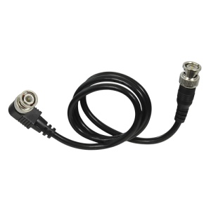 RG59 coaxial cable - BNC Male Connector in elbow - BNC Macho Recent Connector - 60 cm Compliance - Video - Minimum Loss