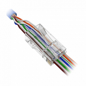 RJ45 SAFIRE Connecteur - Pour CRIMPAR - Catégorie spéciale 6 - Ouverture avant pour une installation facile - 50 unités (prix par unité)