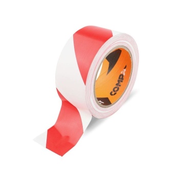 Ruban adhésif compact de 33 m x 50 mm blanc / rouge