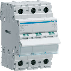 SBN399 - Modular Switch 3p 125A HAGER EAN: 3250615510341