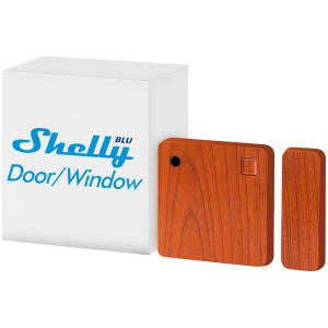 Shelly BLU Door/Window Castanha - Bluetooth - Requer HUB - Duração da bateria até 5 anos - Adequado para domótica de vivendas - Compatível com Alexa e Google